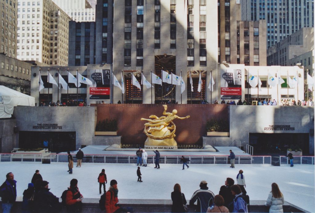pista di pattinaggio rockfeller center 