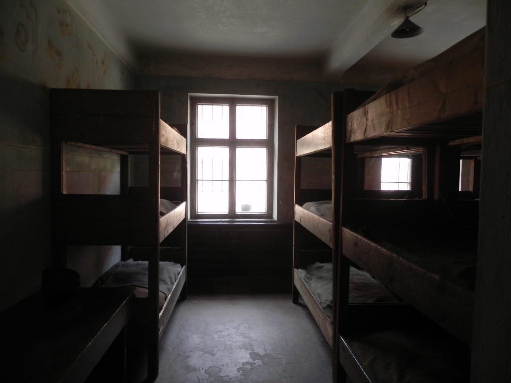 stanzetta dormitoio di Auschwitz