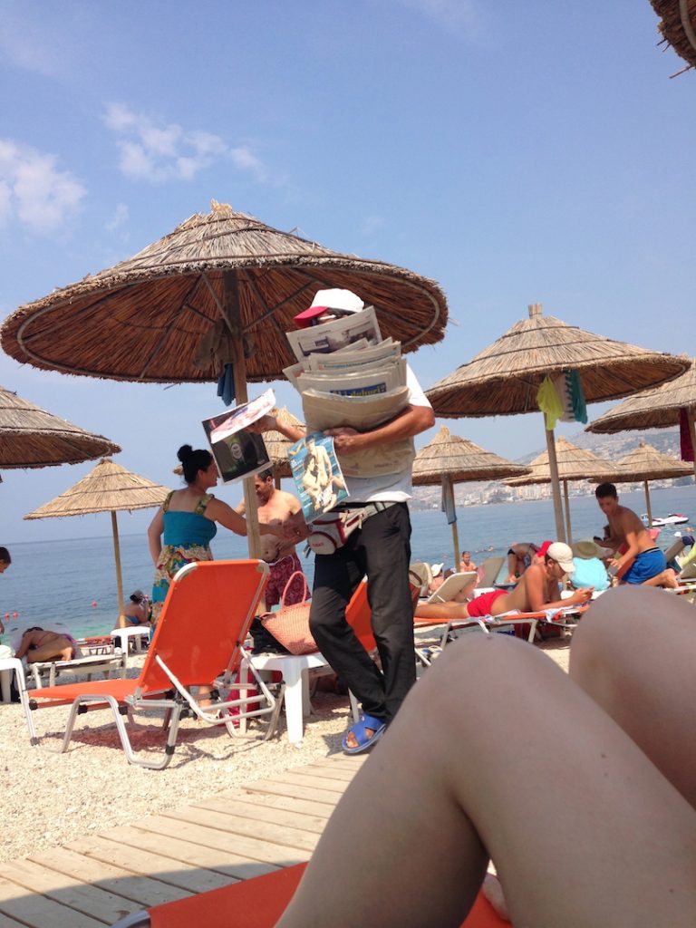 giornalaio da spiaggia